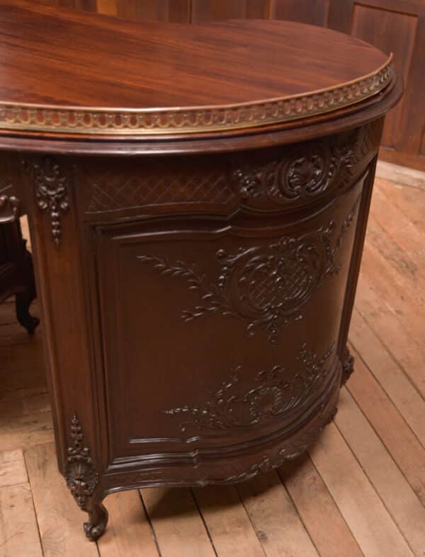 Kidney Shaped Carved Desk SAI2432 - Image 8