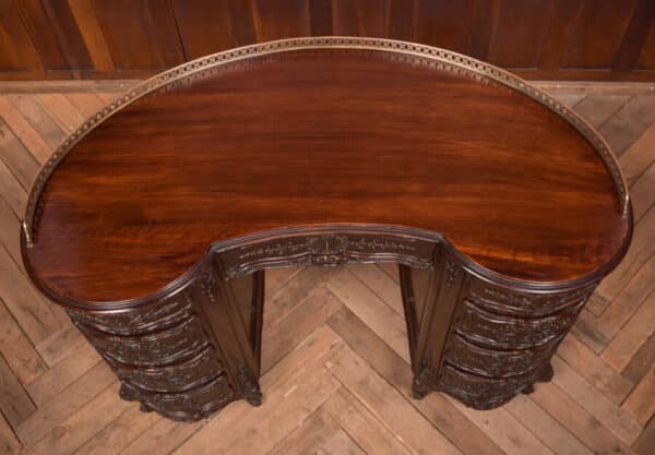 Kidney Shaped Carved Desk SAI2432 - Image 27