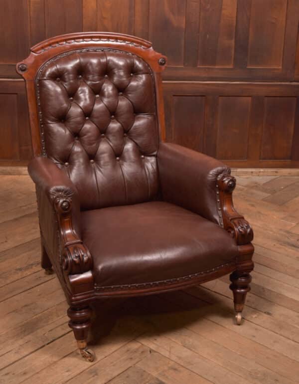 Victorian Button Back Library Chair SAI2435 - Image 9
