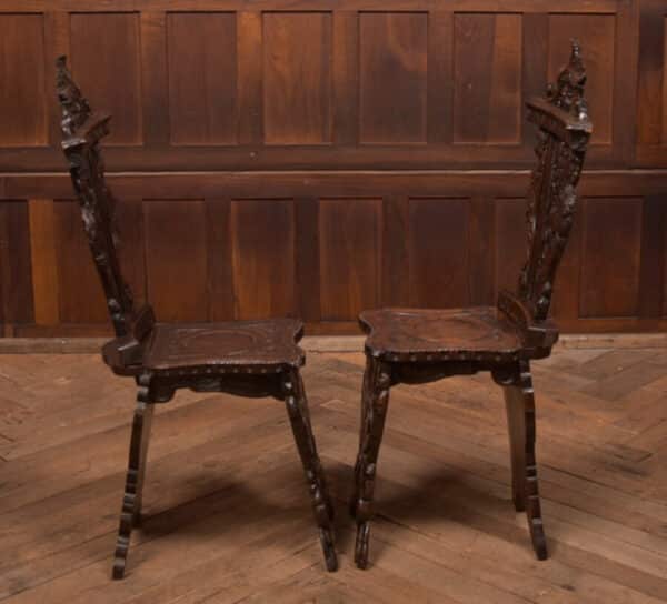 Pair Of Italian Carved Hall Chairs SAI2434 - Image 6
