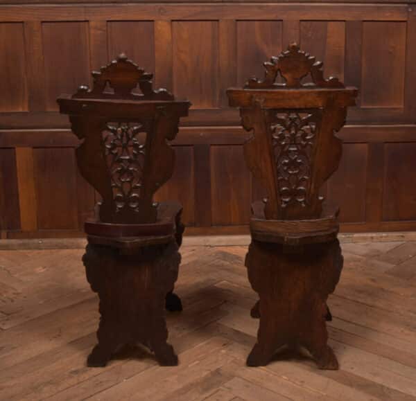 Pair Of Italian Carved Hall Chairs SAI2434 - Image 7