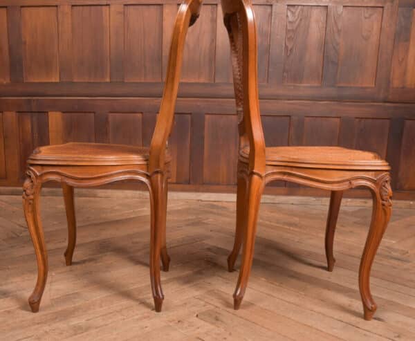 Pair Of Walnut Bedroom Chairs SAI2446 - Image 9
