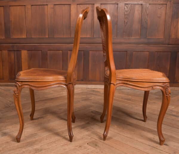 Pair Of Walnut Bedroom Chairs SAI2446 - Image 8