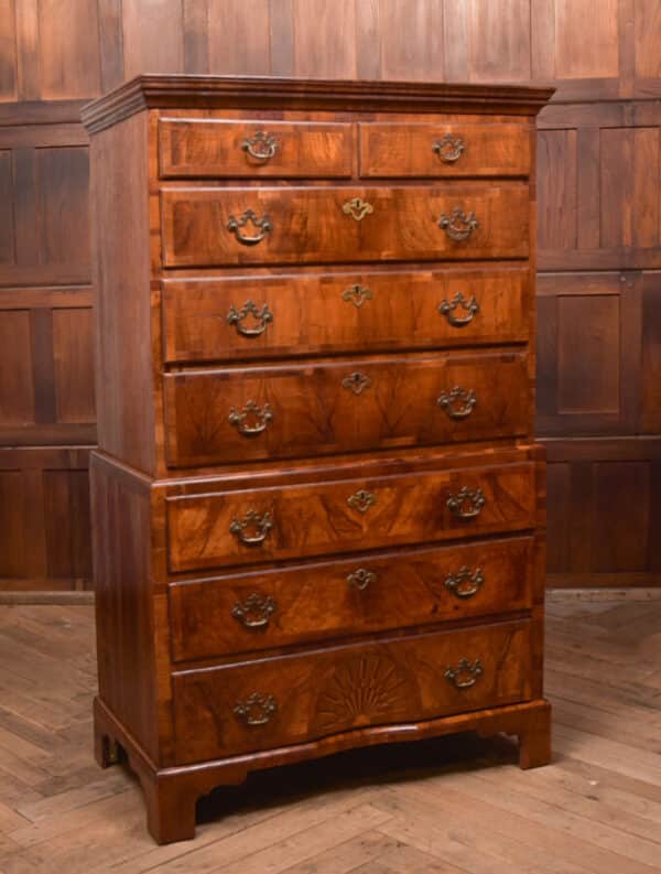 Walnut Chest On Chest/ Tallboy SAI2447 Antique Draws 3