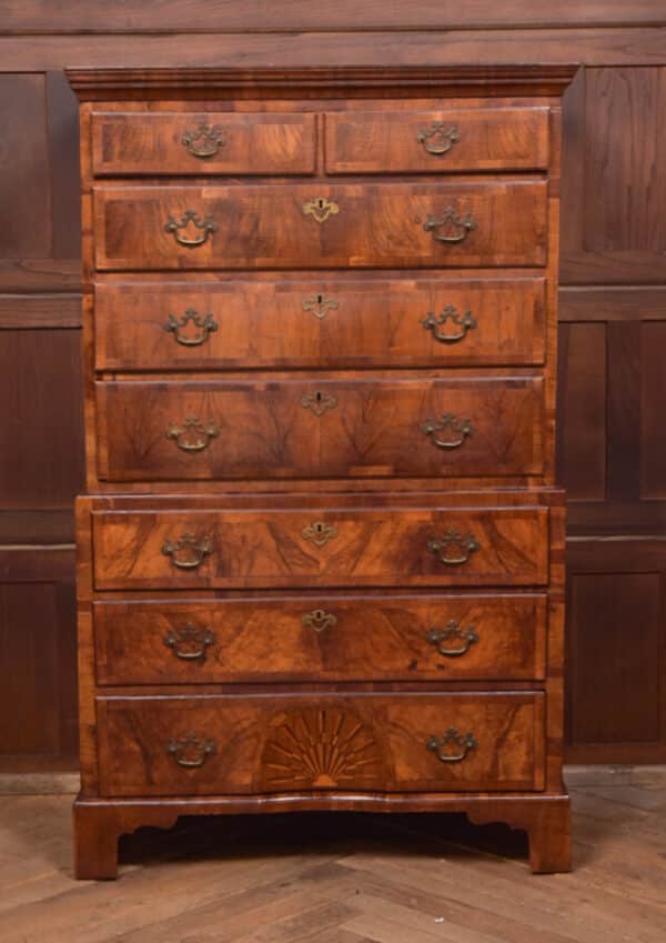 Walnut Chest On Chest/ Tallboy SAI2447 Antique Draws 31