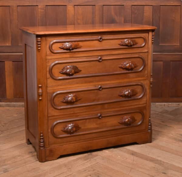 Victorian Walnut French Chest Of Drawers SAI2451 - Image 6