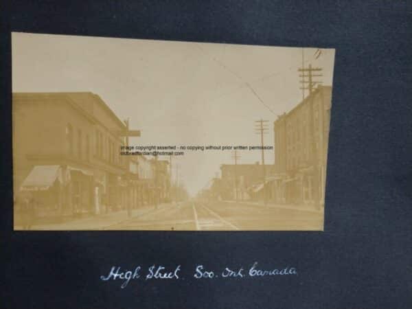 Rare Early Photograph Hight Street Soo Sault Ste Marie Ontario Canada East Indies c1900