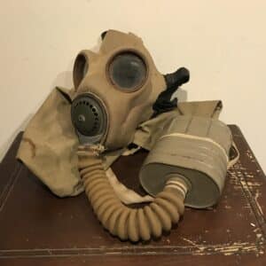 Gas mask with shoulder bag circa 1940 Miscellaneous