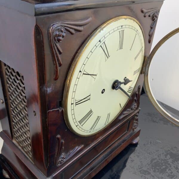 Bracket Clock double Fusee Regency mahogany cased - Image 3