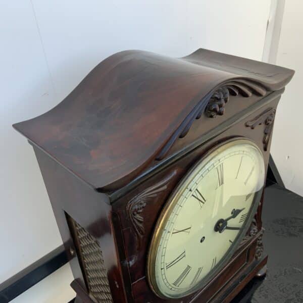 Bracket Clock double Fusee Regency mahogany cased Antique Clocks 4