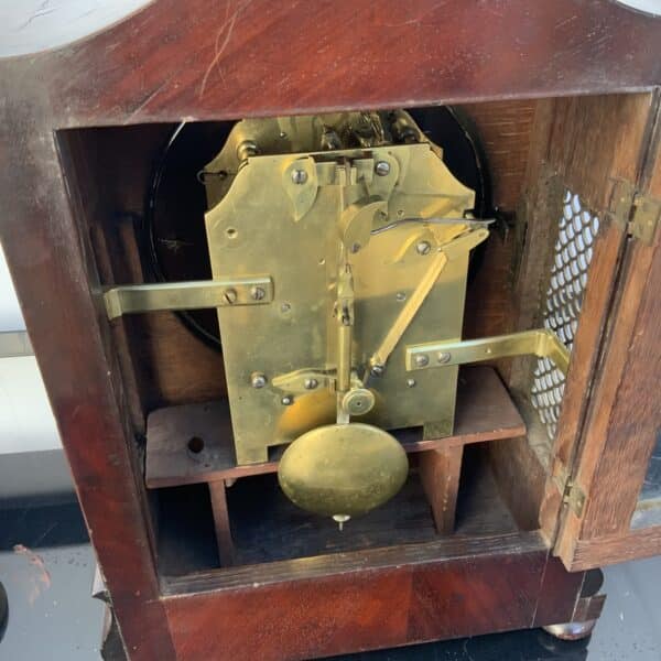 Bracket Clock double Fusee Regency mahogany cased Antique Clocks 7