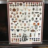 German 2WW Military Decorations and medals Poster Miscellaneous