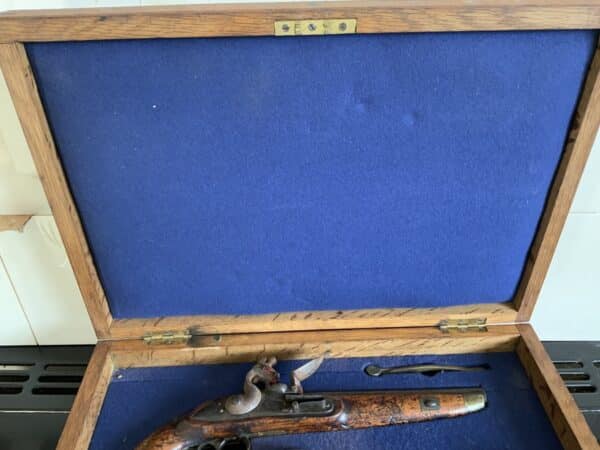 Pair of boxed Naval Flintlock pistols Antique Guns 5