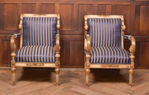 Pair Of Empire Style Armchairs SAI2465 Antique Chairs 14