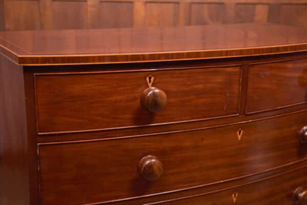 Victorian Bowfront Chest Of Drawers SAI2460 - Image 8