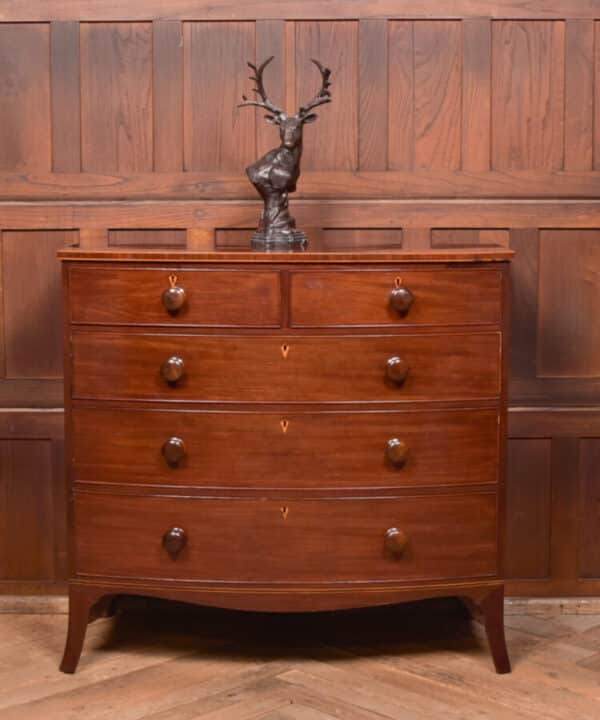 Victorian Bowfront Chest Of Drawers SAI2460 Antique Draws 3