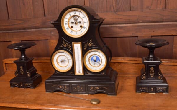 French 3pc Clock Set By Le Roy Et Fils Of Paris SAI2464 - Image 12