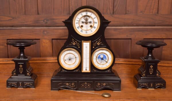 French 3pc Clock Set By Le Roy Et Fils Of Paris SAI2464 Antique Clocks 13