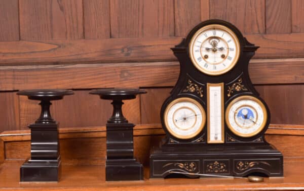 French 3pc Clock Set By Le Roy Et Fils Of Paris SAI2464 Antique Clocks 12