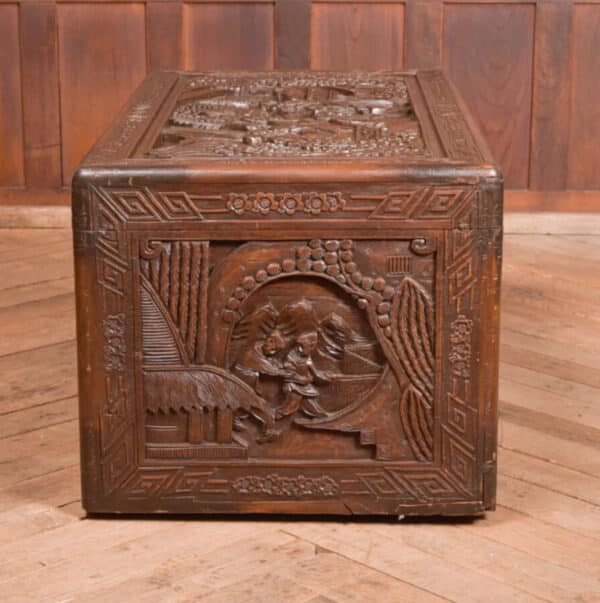 Carved Camphor Wood Blanket Box SAI2484 Antique Boxes 11
