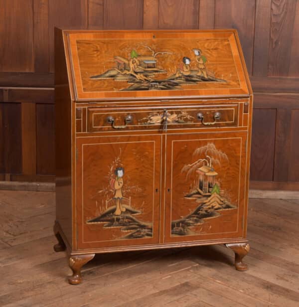 Walnut Chinoiserie Bureau SAI2468
