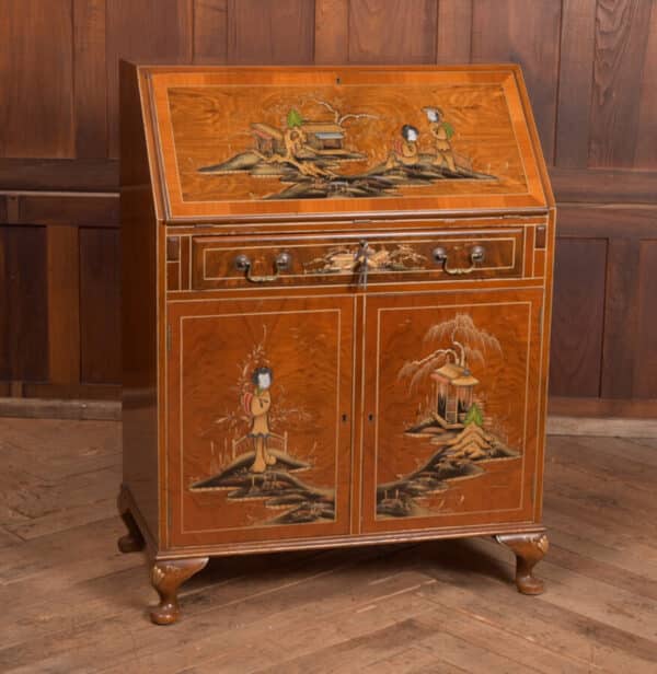 Walnut Chinoiserie Bureau SAI2468 Antique Bureau 3