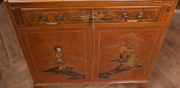 Walnut Chinoiserie Bureau SAI2468 - Image 14