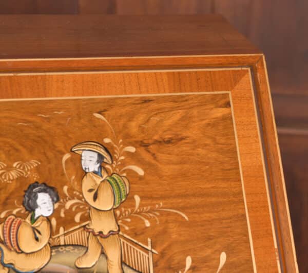 Walnut Chinoiserie Bureau SAI2468 - Image 11