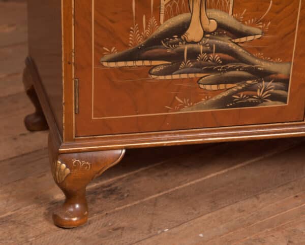 Walnut Chinoiserie Bureau SAI2468 - Image 7