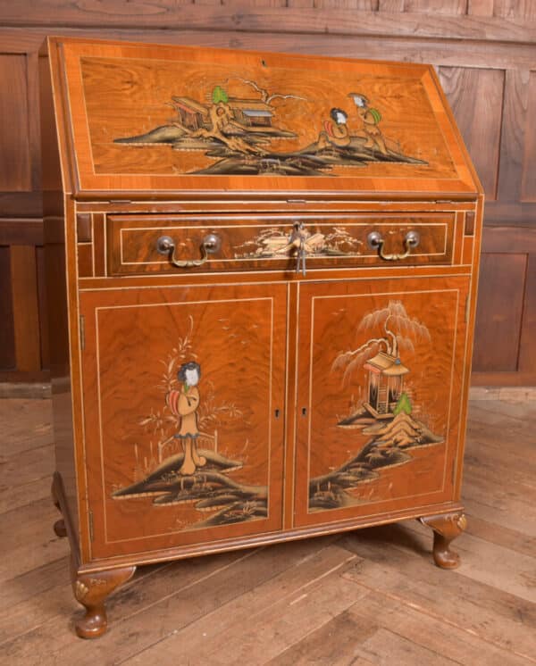 Walnut Chinoiserie Bureau SAI2468 Antique Bureau 8