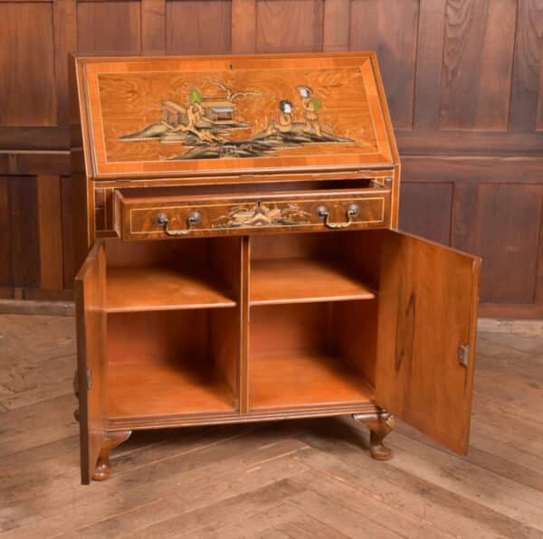 Walnut Chinoiserie Bureau SAI2468 - Image 16