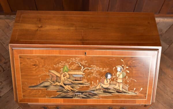 Walnut Chinoiserie Bureau SAI2468 - Image 4