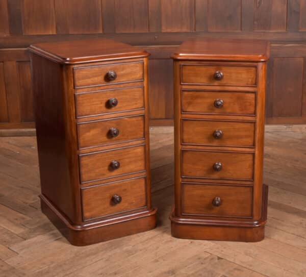 Pair Of Mahogany Victorian Bedside Cabinets SAI2488 Antique Chest Of Drawers 3