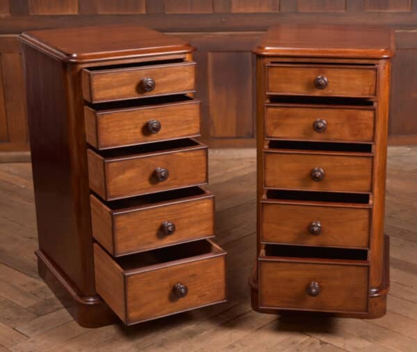 Pair Of Mahogany Victorian Bedside Cabinets SAI2488 Antique Chest Of Drawers 7