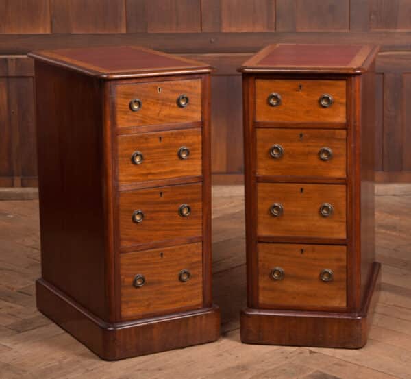 Pair Of Victorian Mahogany Bedside Drawers SAI2493 Antique Chest Of Drawers 3