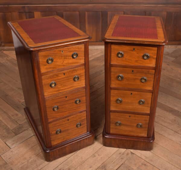 Pair Of Victorian Mahogany Bedside Drawers SAI2493 Antique Chest Of Drawers 6