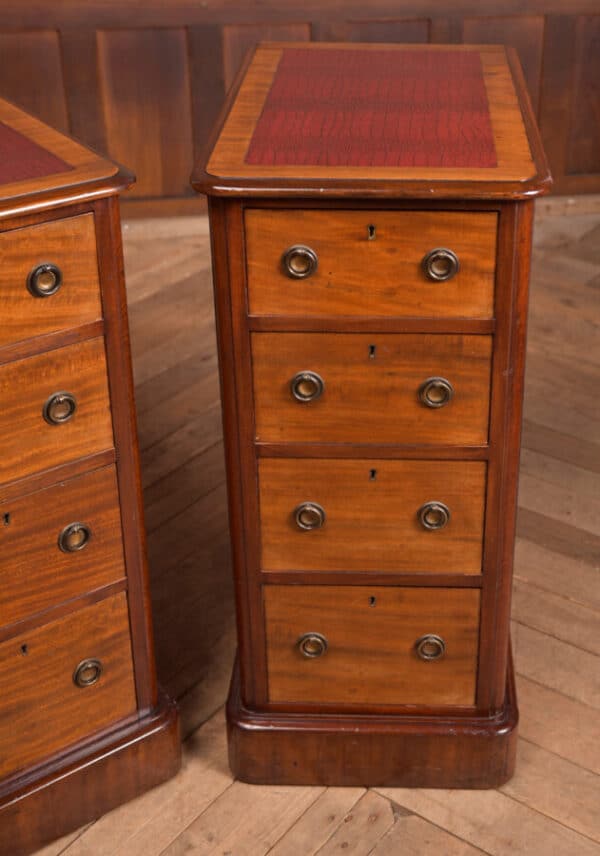 Pair Of Victorian Mahogany Bedside Drawers SAI2493 Antique Chest Of Drawers 7