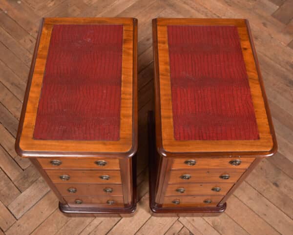 Pair Of Victorian Mahogany Bedside Drawers SAI2493 Antique Chest Of Drawers 12