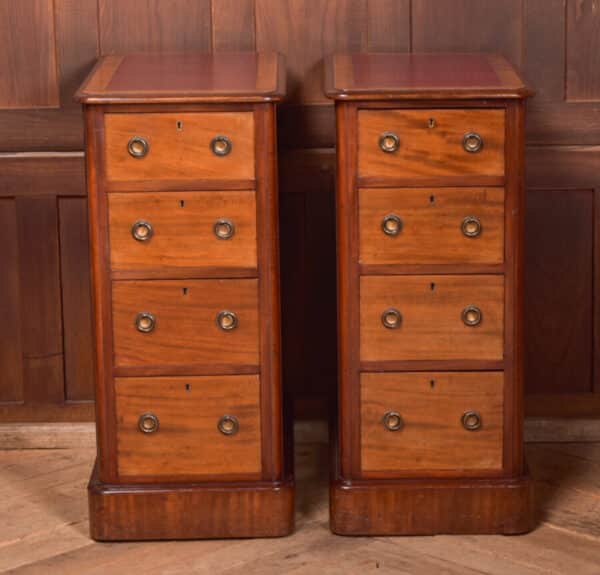 Pair Of Victorian Mahogany Bedside Drawers SAI2493 Antique Chest Of Drawers 19