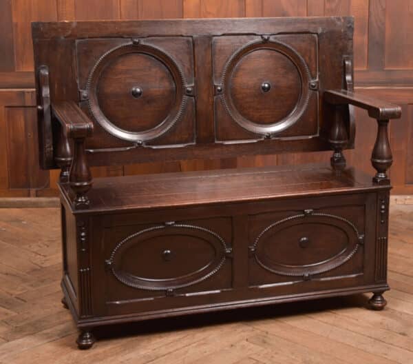 Edwardian Oak Monk Bench SAI2503