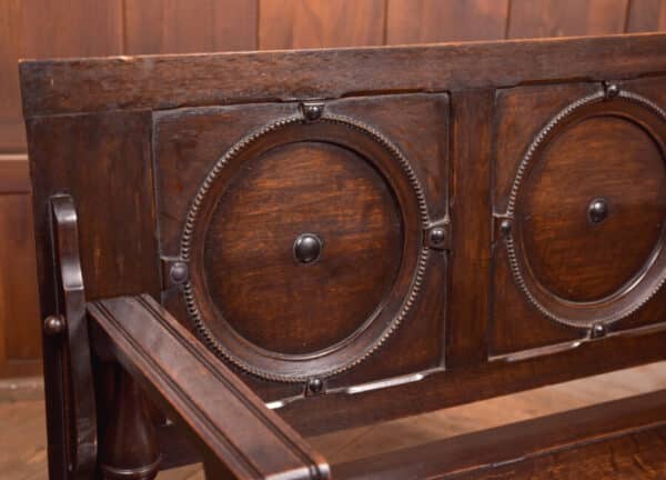 Edwardian Oak Monk Bench SAI2503 Antique Chairs 17