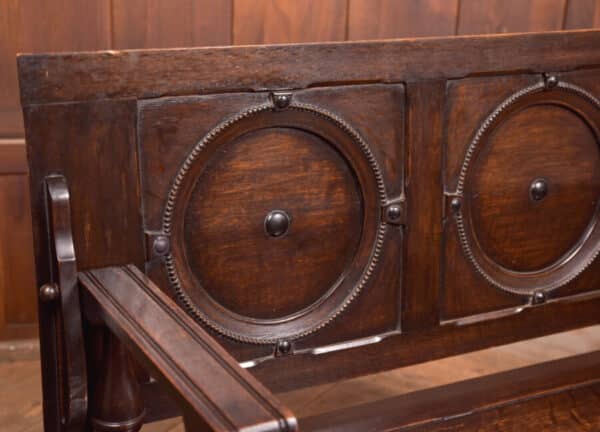Edwardian Oak Monk Bench SAI2503 - Image 15