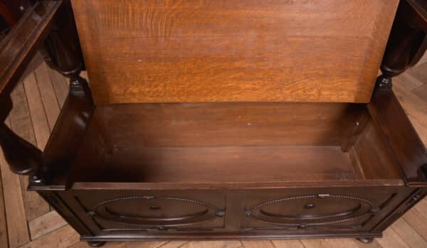 Edwardian Oak Monk Bench SAI2503 - Image 7