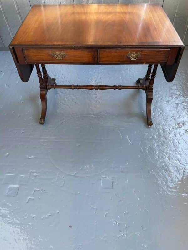 Antique Regency Sofa Table Dark Mahogany