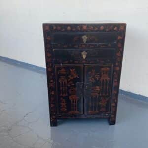 Chinese Black Lacquer Side Cabinet Antique Cabinets