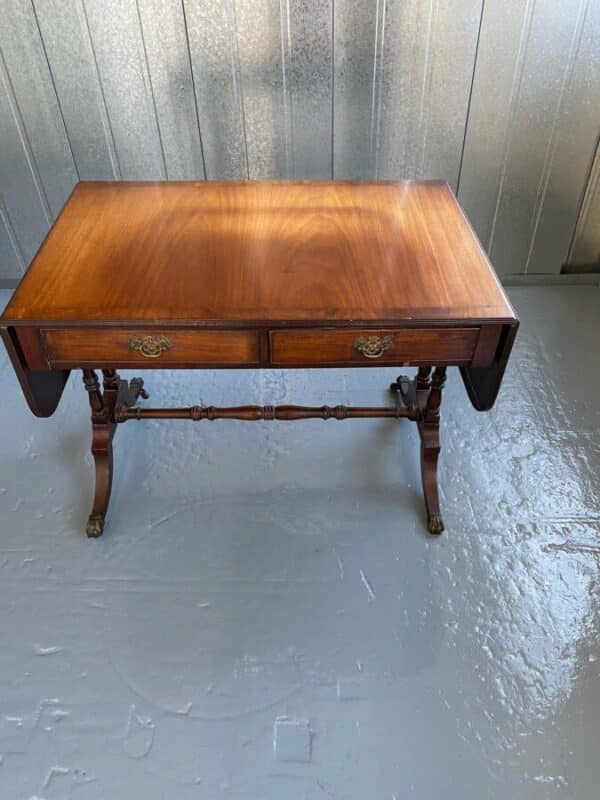 Antique Regency Sofa Table Dark Mahogany - Image 2