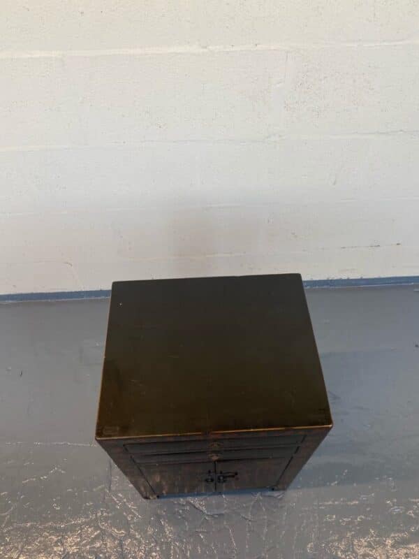 Chinese Black Lacquer Side Cabinet - Image 3