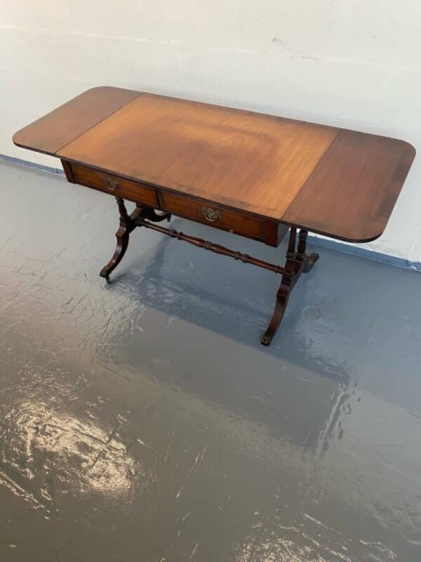 Antique Regency Sofa Table Dark Mahogany - Image 5