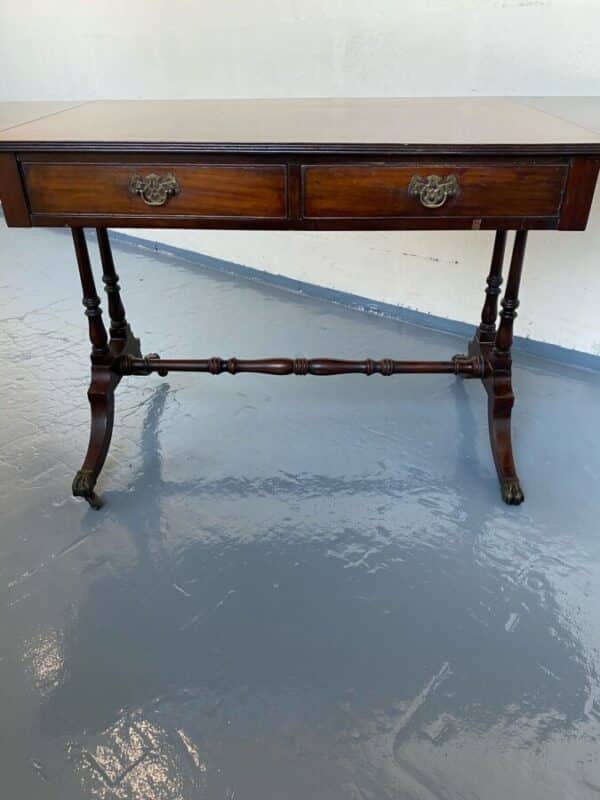 Antique Regency Sofa Table Dark Mahogany - Image 6