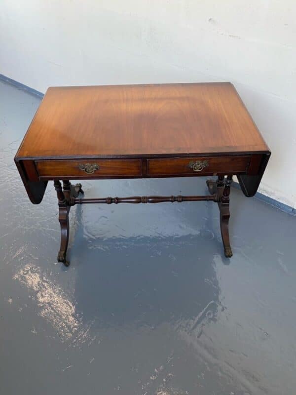 Antique Regency Sofa Table Dark Mahogany Antique Tables 10